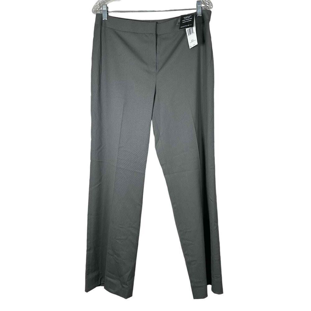 NWT Lafayette 148 Size 10 Wool Blend Shale Gray Menswear Trouser Dress Pants